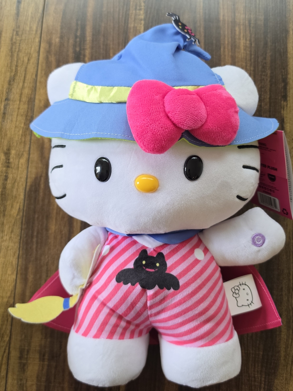 Hello Kitty Pink Striped Witch Dancing Musical Plush